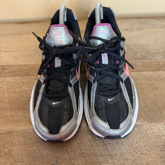 Nike Compete Running Shoes Sneakers Black Silver pink Womens Size 8.5 - Picture 4 of 7